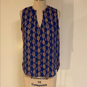 Anthro printed woven blouse